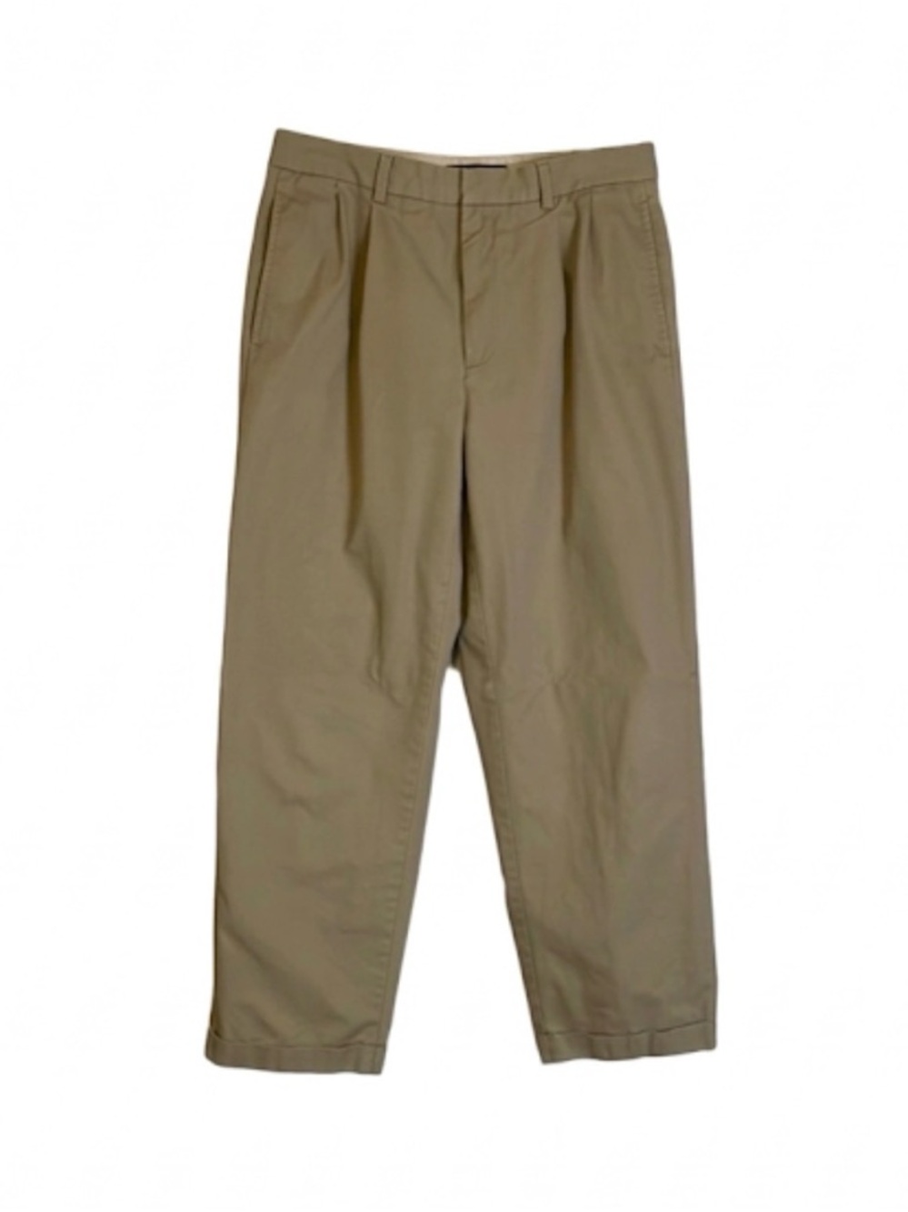 MERONA Pleated Front Cuff Hem Pants, Men’s 34x32, Beige
